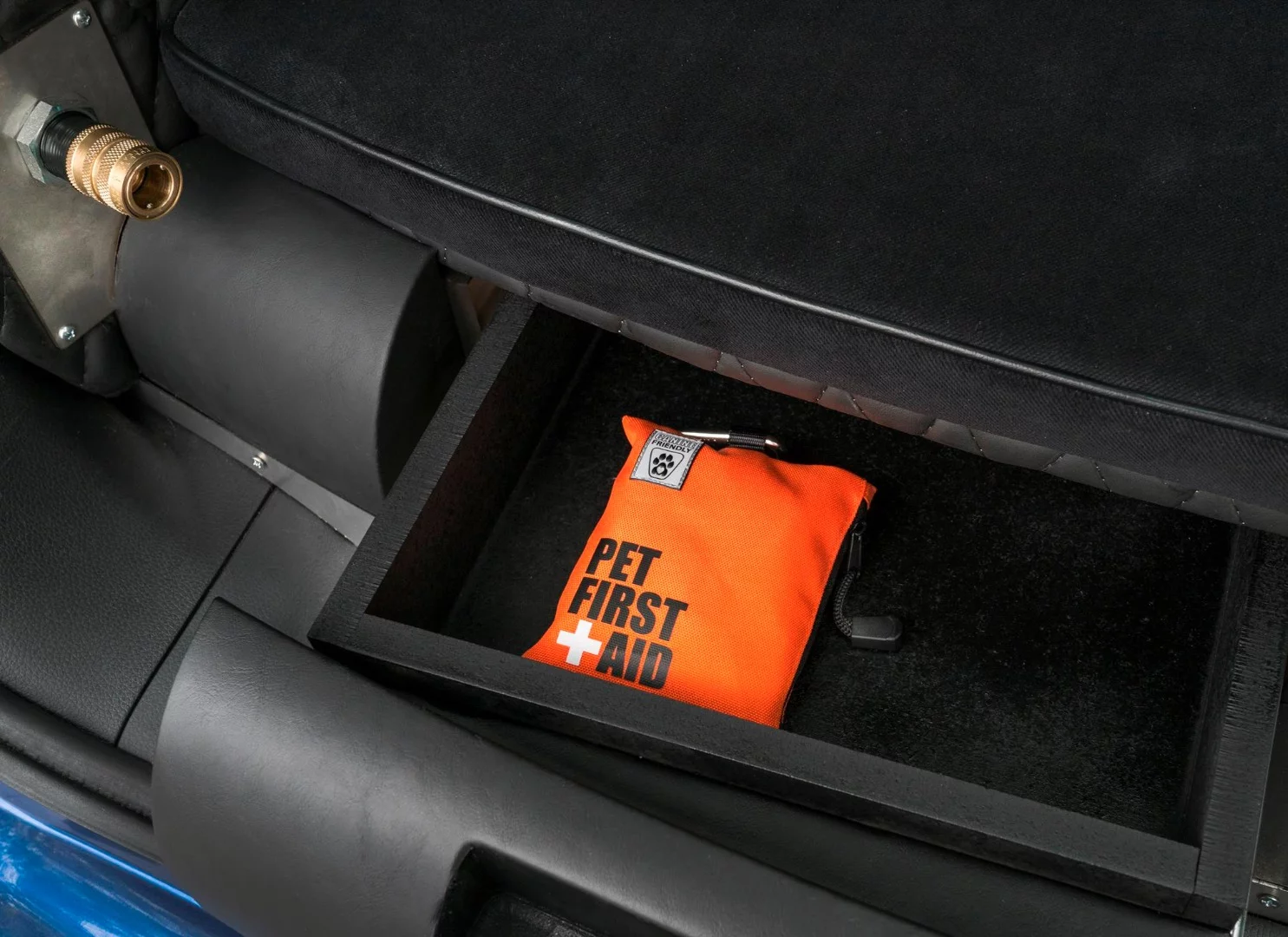 A doggy first aid kit is included in the storage compartment at the rear of the Rogue Dogue
