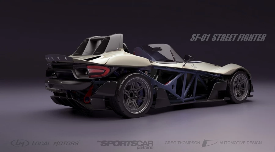 The SF-01 Street Fighter was selected as the winner by a Local Motors jury