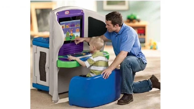 The Young Explorer workstation by Little Tikes is designed for inquiring minds and little fingers