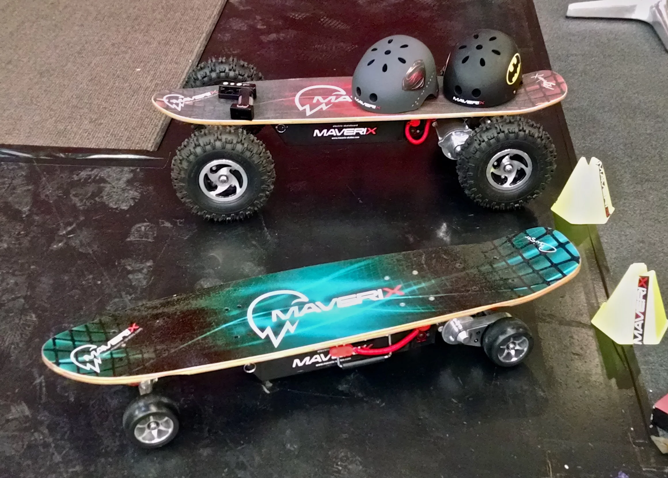 Maverix offers a full line of electric-powered skateboards (Photo: C.C. Weiss/Gizmag)