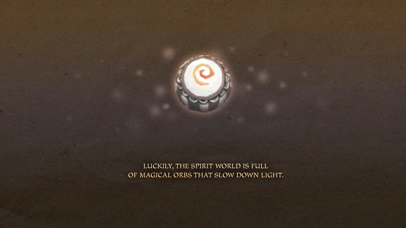 Collect orbs to slow the speed of light