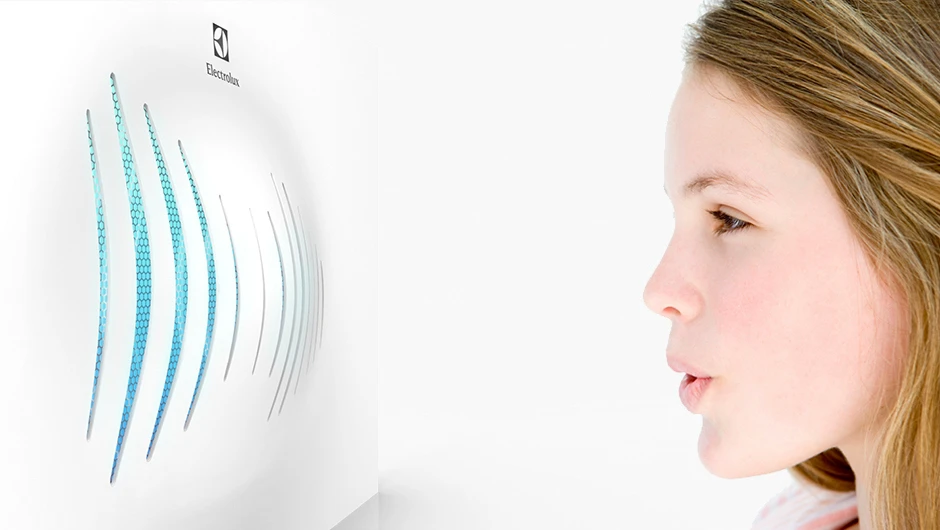 Breathing Wall features LED lighting changes color depending on the chosen scent or desired mood