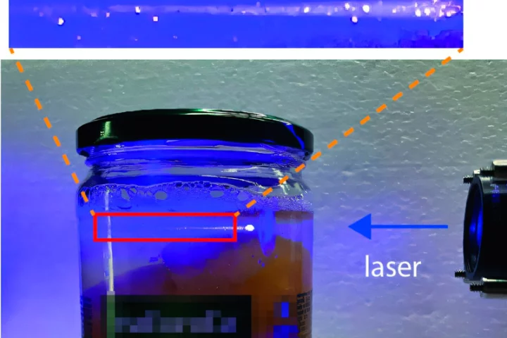 Pump up the jam: The scientists encoded a date into a peach compote, using a microlaser "barcode" mixed into the condiment