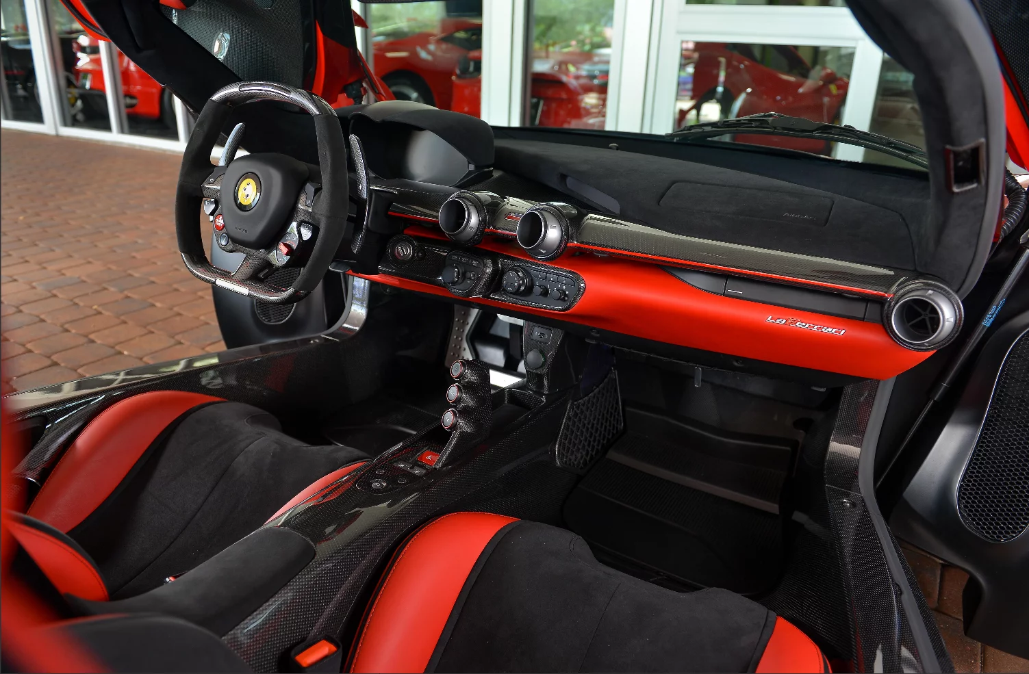 The red and black combination is classic Ferrari