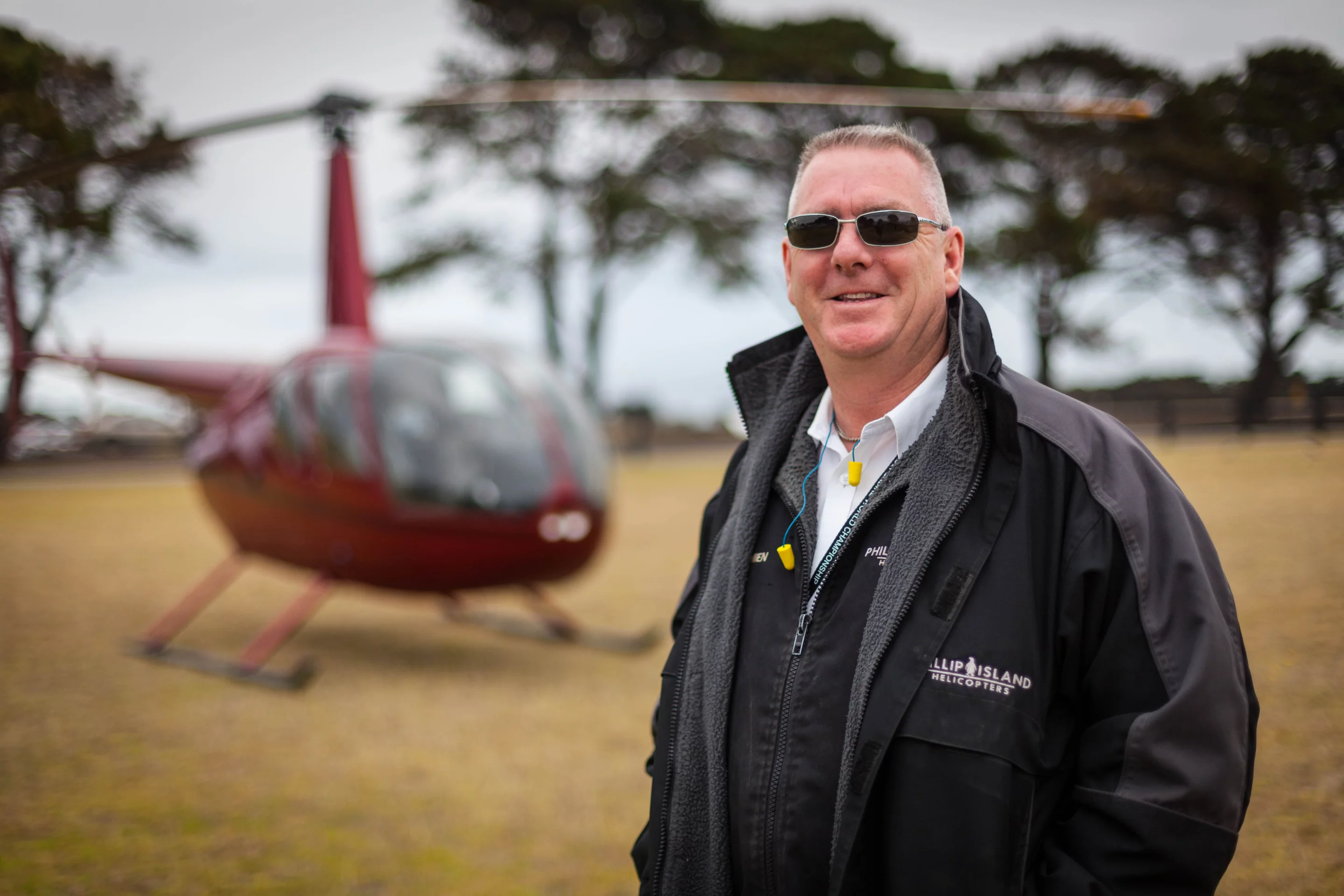 Damian Hatchard, pilot, Phillip Island Helicopters