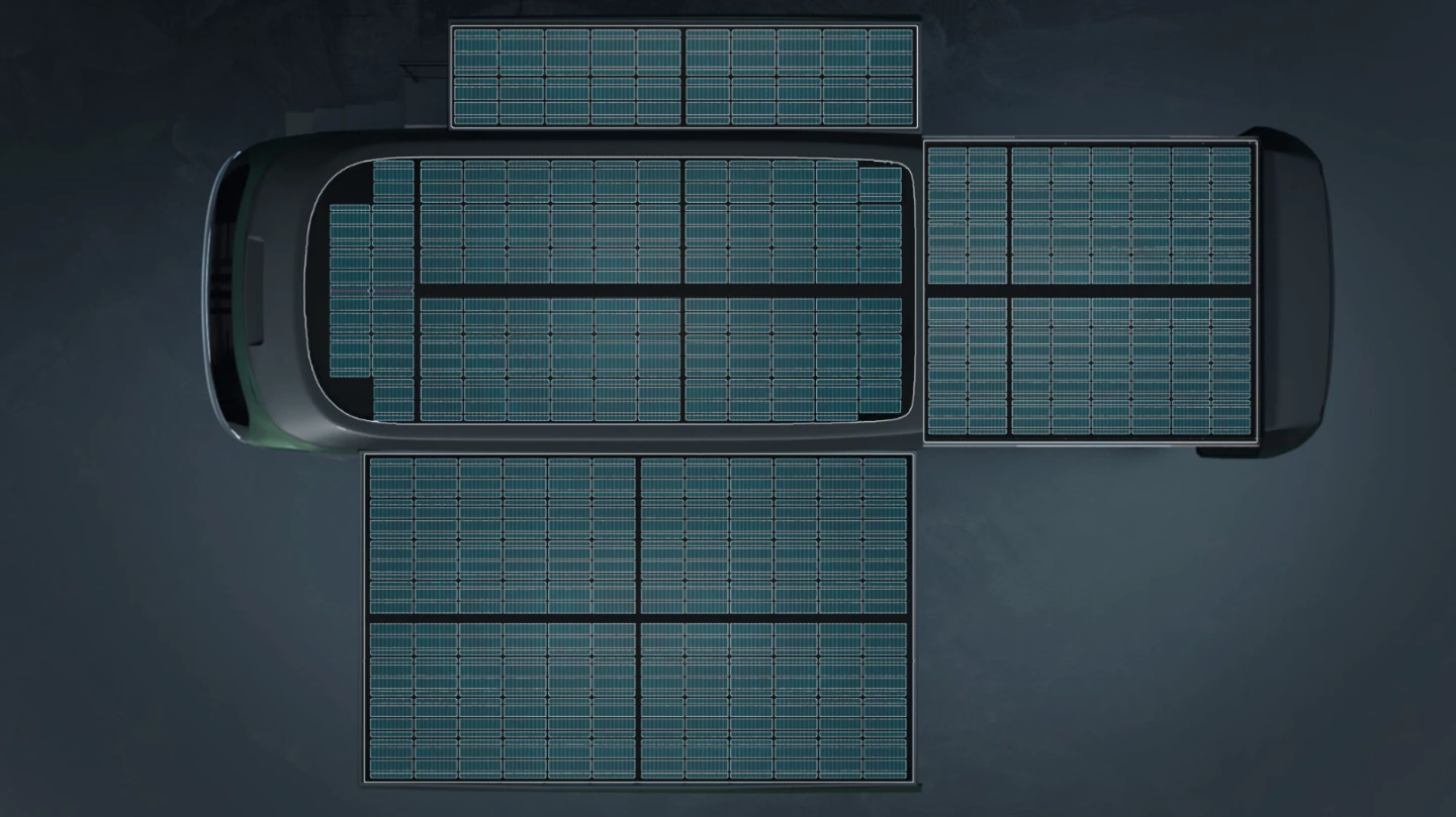 In addition to adding loads of interior space, the eTH expansion system grows solar charging capabilities