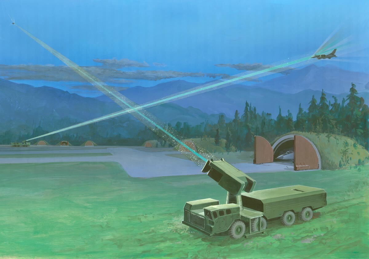 Artist's concept of a Soviet laser weapon