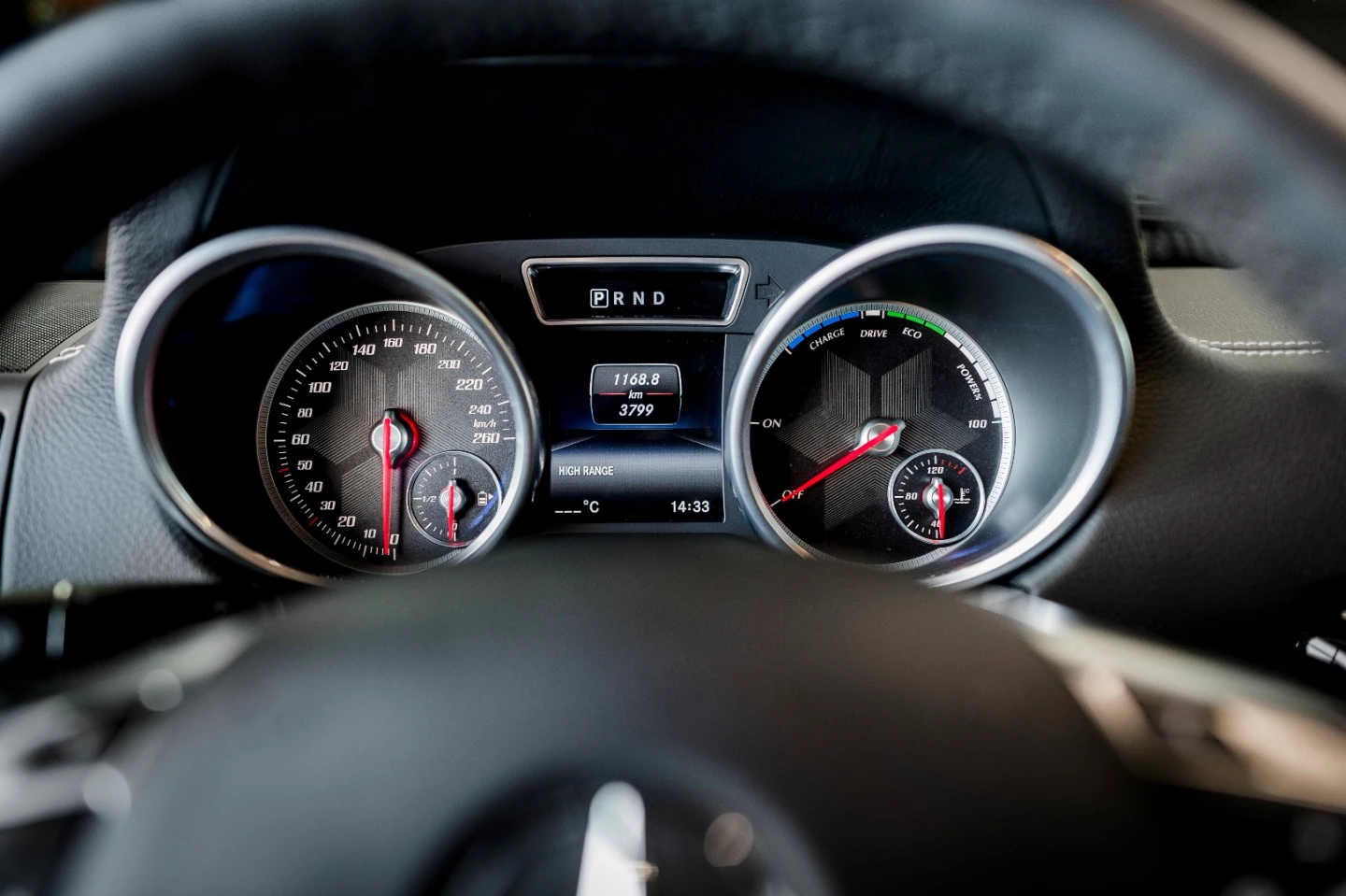 The new instrument panel supports the electric powertrain