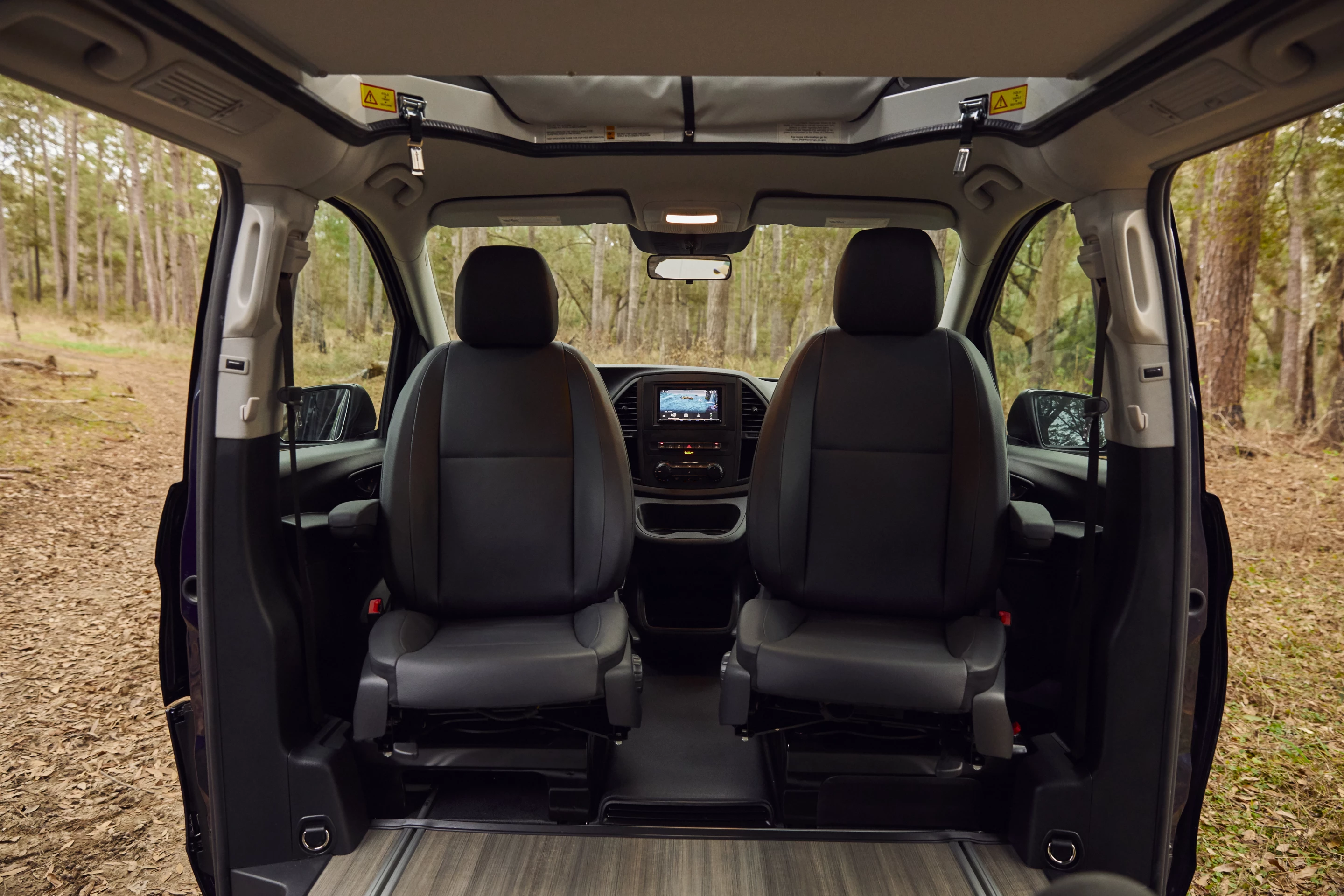 Dual sliding doors keep things breezy inside