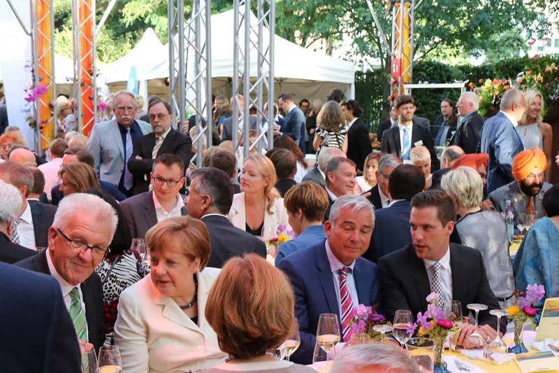 BratWurst Bot made its debut at the Stallwächter-Party on July 7, 2016 in Berlin with Chancellor Merkel among the 2,000 guests