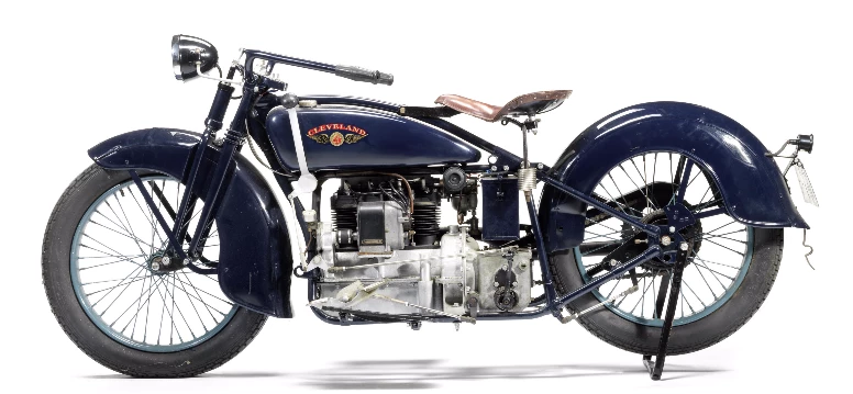 Bought as a "basket case" from a California dealer, this rare Cleveland 4-45 four was first registered in the UK in 2004. The vendor is its only recorded owner and it is believed that Harley-Davidson and Indian parts were used in its restoration.