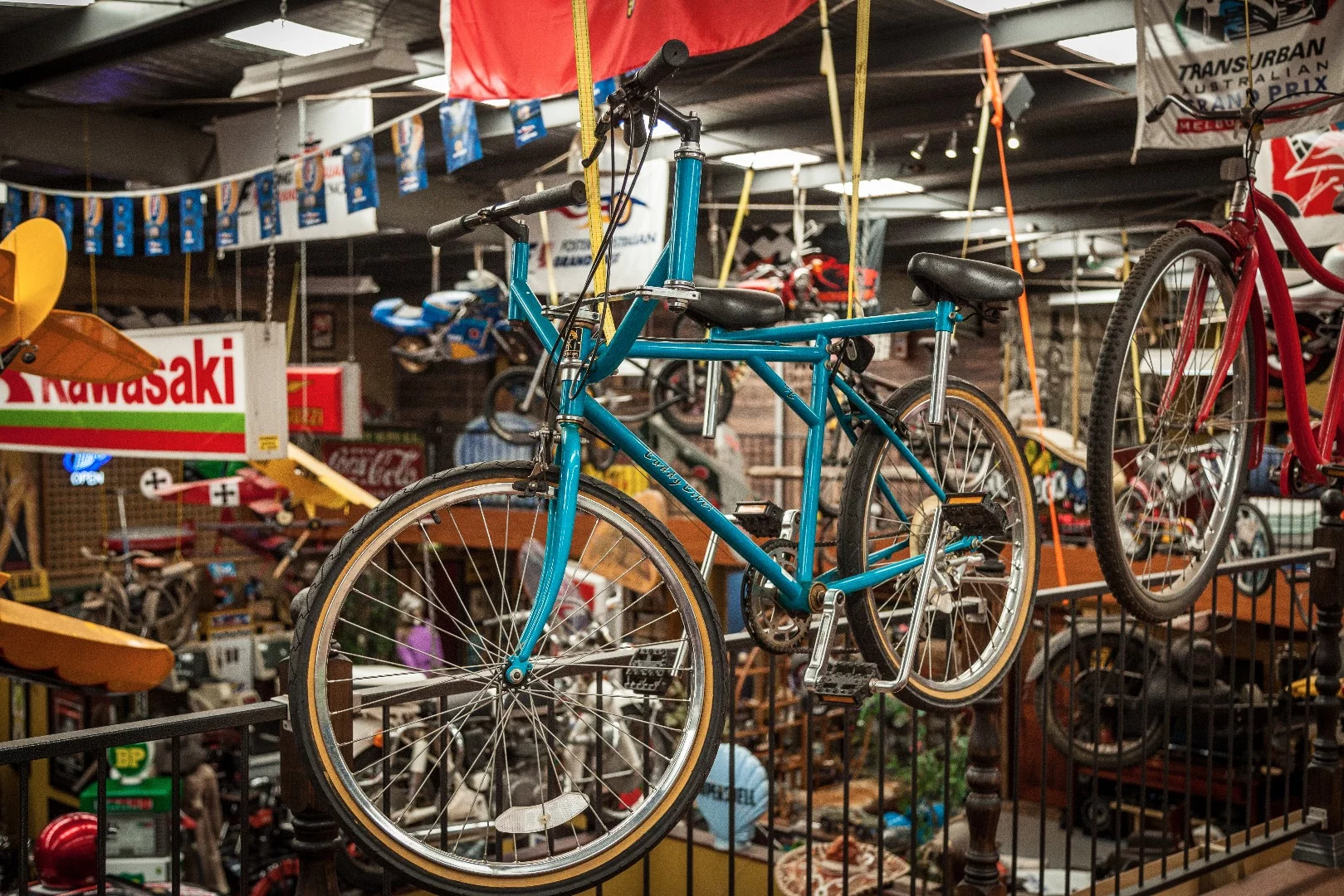 "Buddy bike" designed to be ridden with a friend, side by side