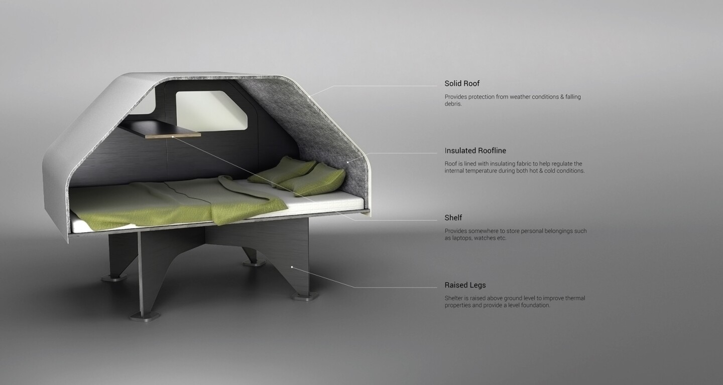 The Duffy Shelter is designed to be cost-effective, easy to transport and quick to construct