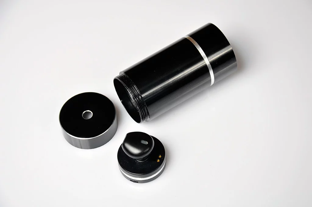 The earbuds come with a sleek tube for storage, which doubles as a charging device, with each charge of the 90 mAh polymer battery, said to be good for 20 days of use