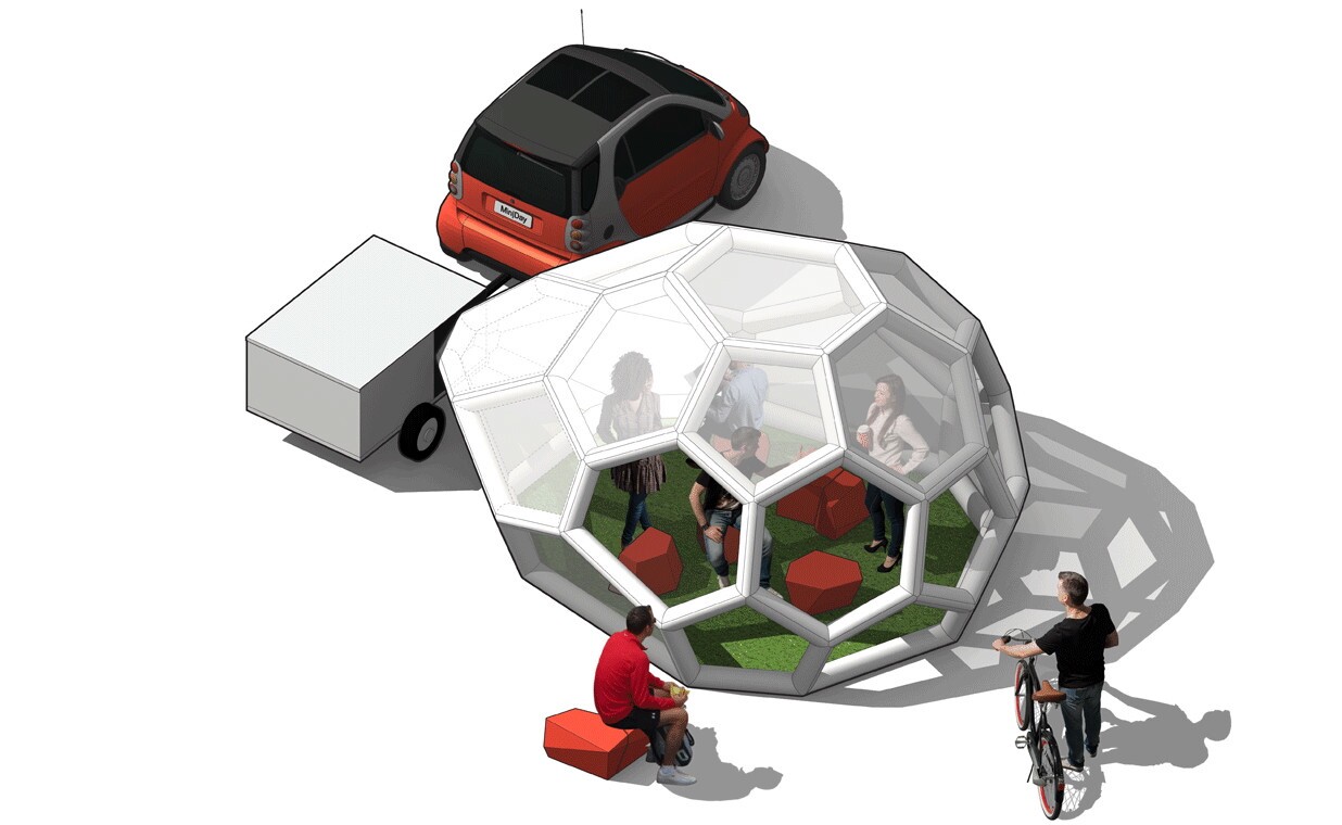 The Pneumad was designed as part of an exhibition looking at mobile architecture