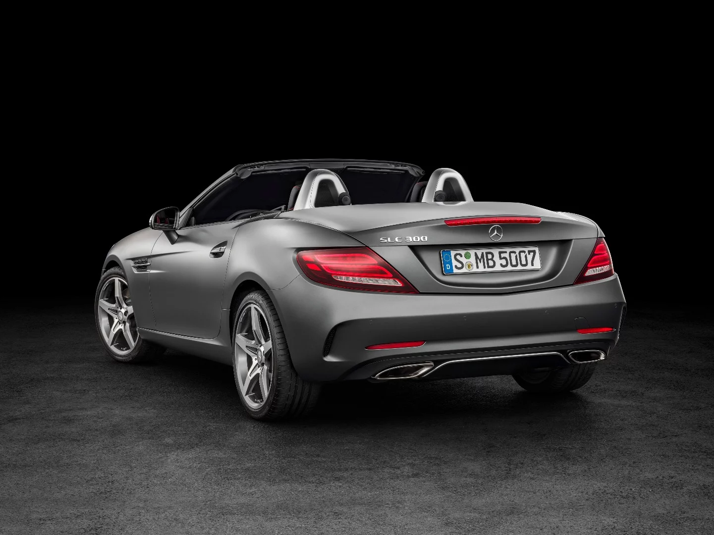 The rear view of the new Mercedes Benz SLC