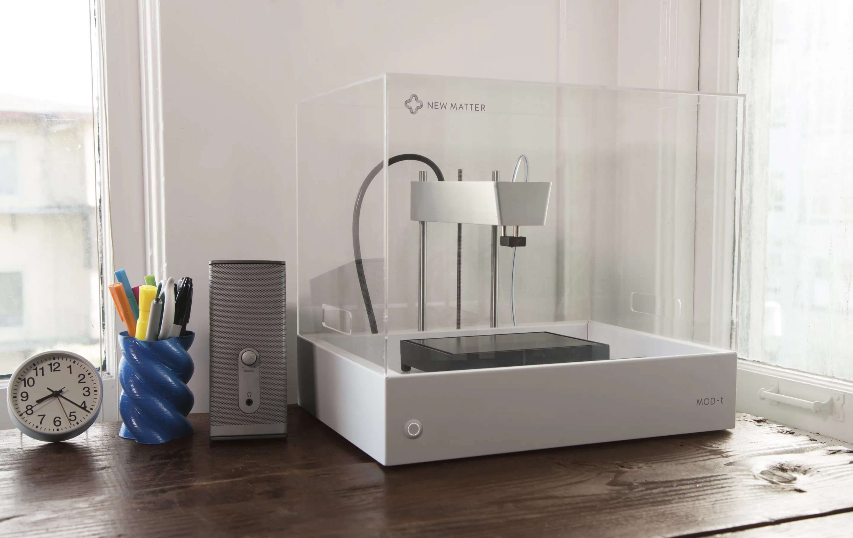 New Matter has launched what it calls an "end-to-end 3D printing system" made up of an inexpensive printer named MOD-t, companion software, and an online shopping portal