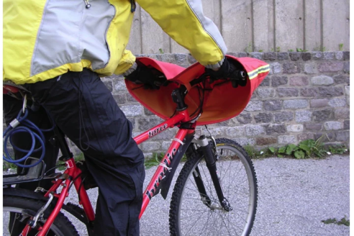 The BarBra TM cycling windchill guard