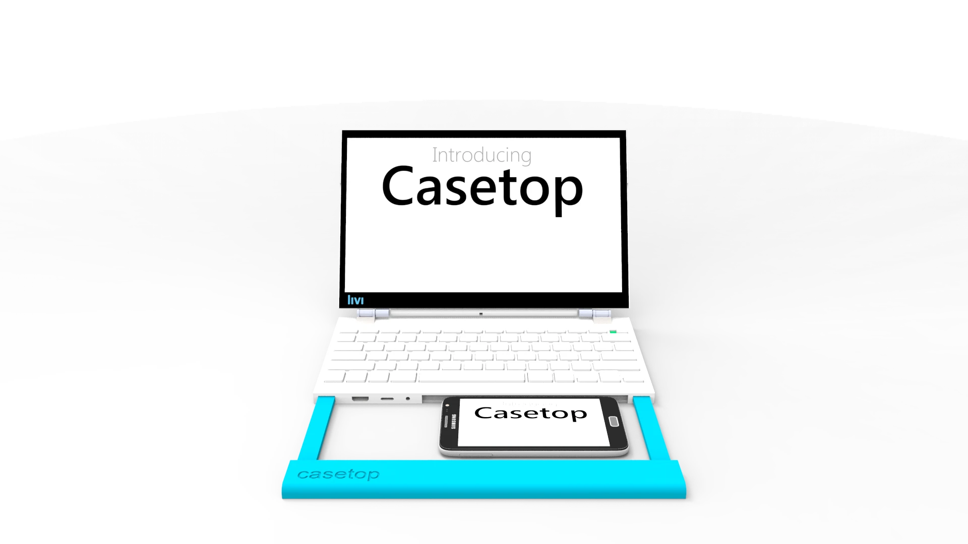 The Casetop from Livi Design is a netbook-like LCD panel, keyboard and battery pack combination that uses a smartphone for its computing power