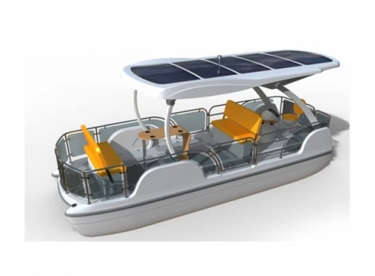 Loon solar powered pontoon boat