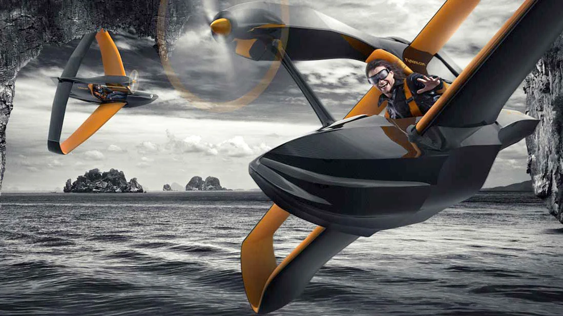 An artist's impression of the FlyNano at play