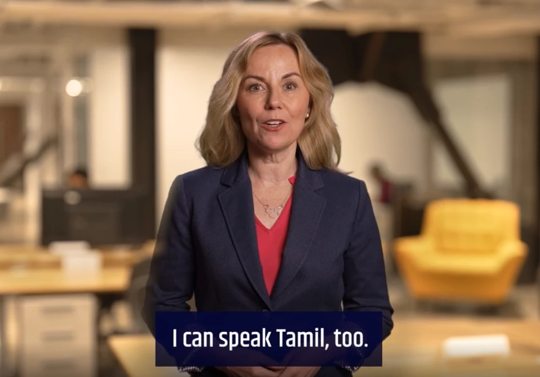 Language is no longer a consideration; both the news anchors and even interview subjects or action footage are insta-translated, complete with appropriate lip movements and retaining vocal character