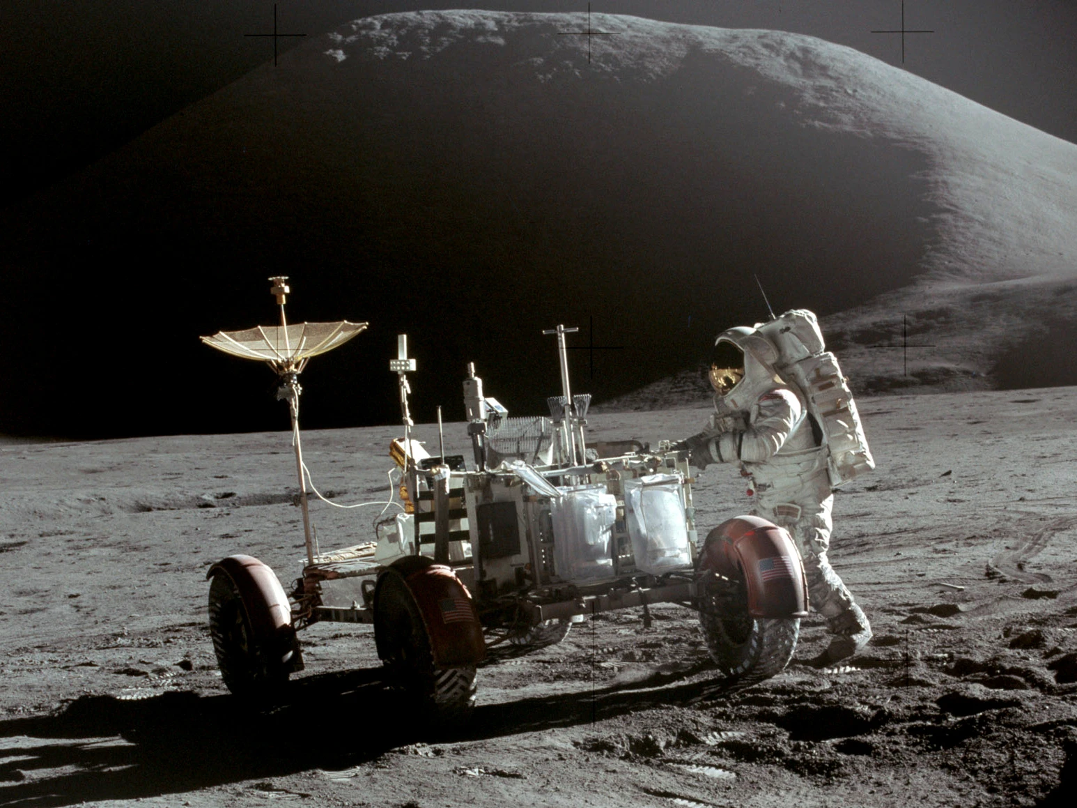 Lunar rilles similar to those explored by Apollo 15 in 1971 indicate the existence of giant lava tubes on the Moon (Image: NASA)
