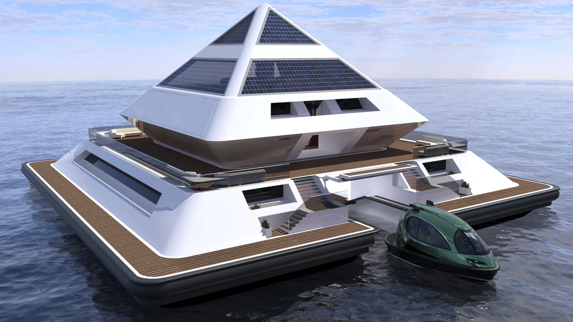 The Waya modules would sit upon large floating basements