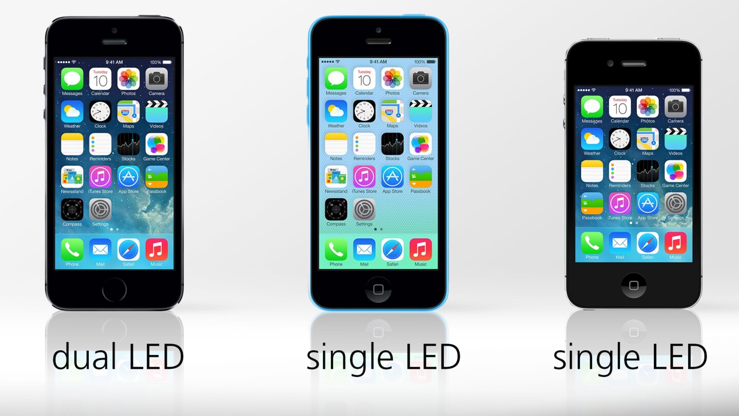 The 5s' camera flash has two LEDs, which leads to a bit more saturation in shots where you use the flash