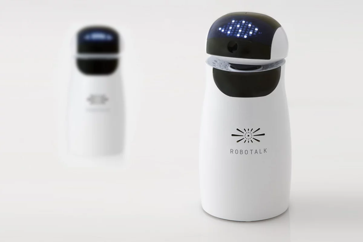 Robotalk responds to your voice and reads information from the internet