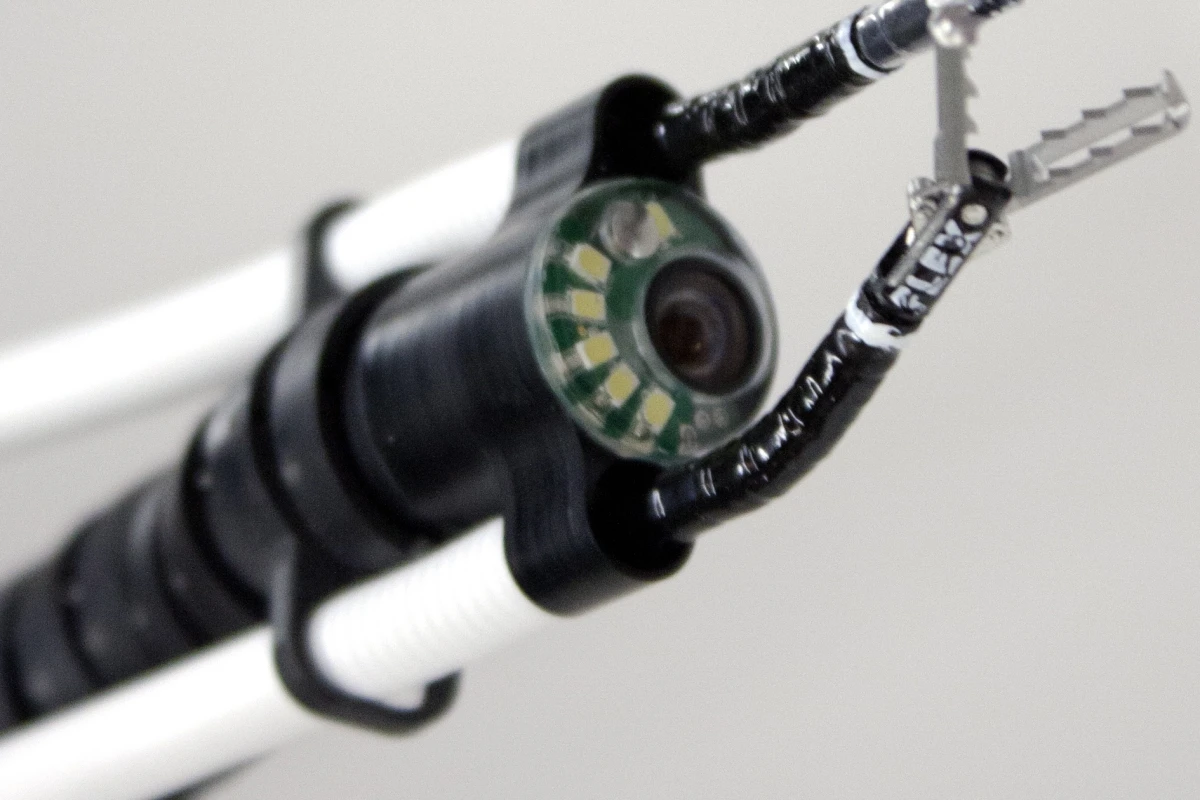 The business end of Medrobotics Corp's Flex System