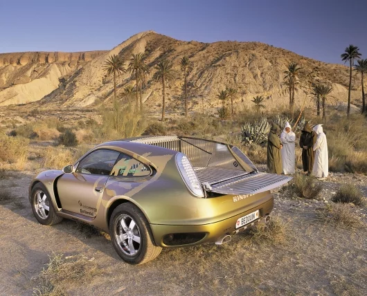 A close-up of the Bedouin's innovative storage compartment