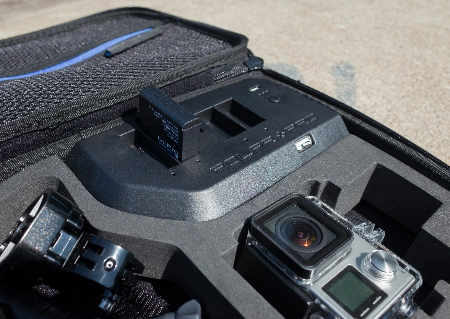 The PolarPro PowerVault is great for times you need to recharge your GoPro on the go