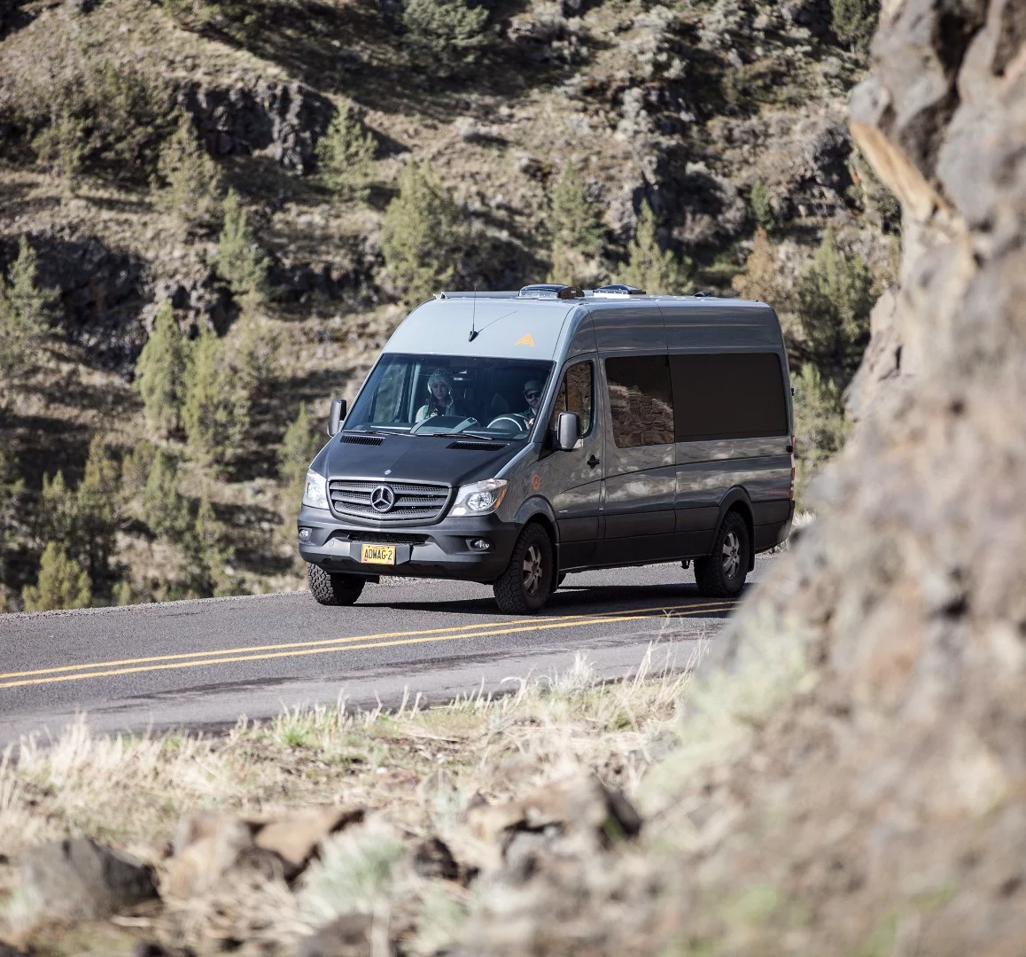 Since Mercedes offers a 4x4 option on the Sprinter, Adventure Wagon kits can serve as the basis of an all-terrain camper van