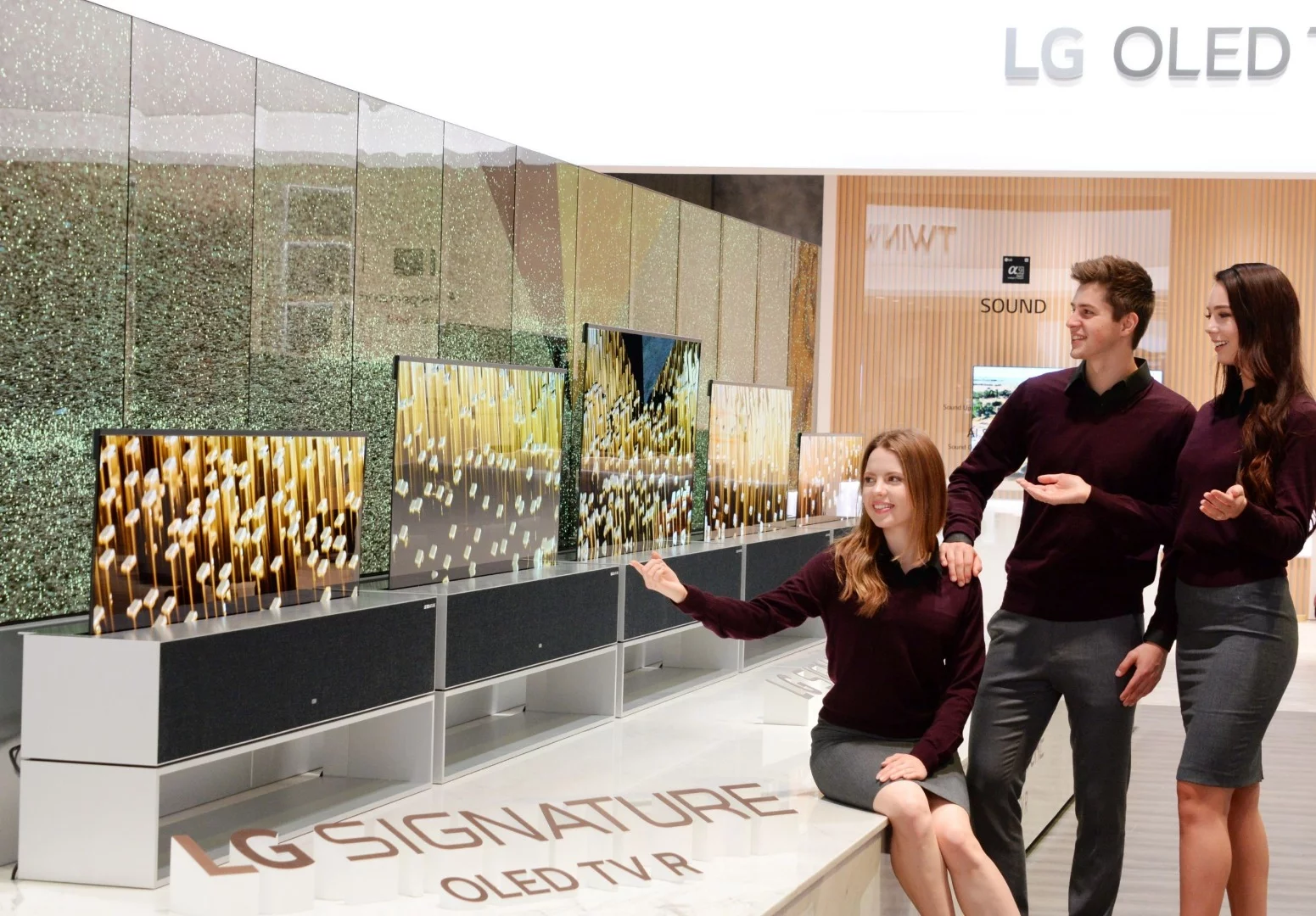 The LG Signature OLED TV R is being debuted this week at CES in Las Vegas