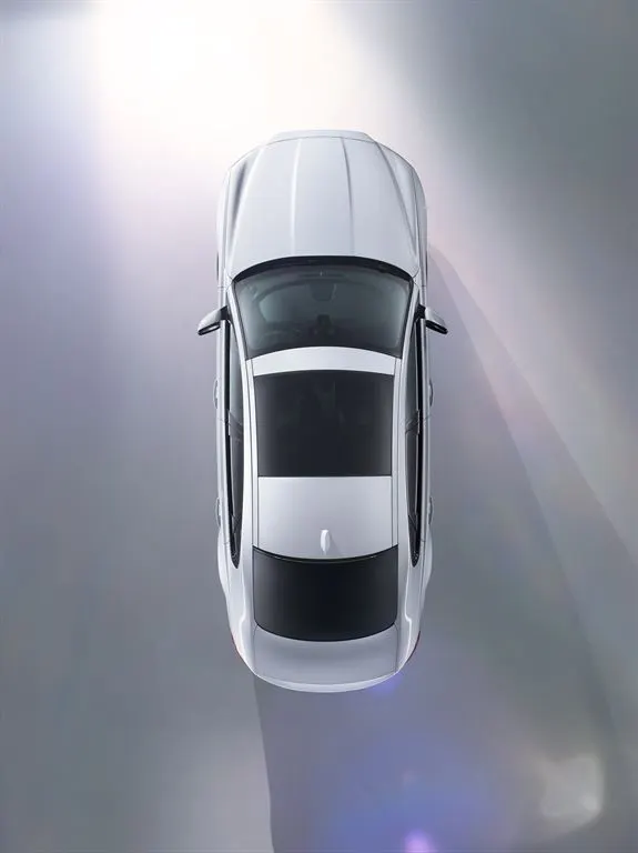 The 2016 Jaguar XF top view