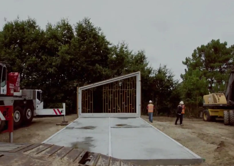 The first module is in place