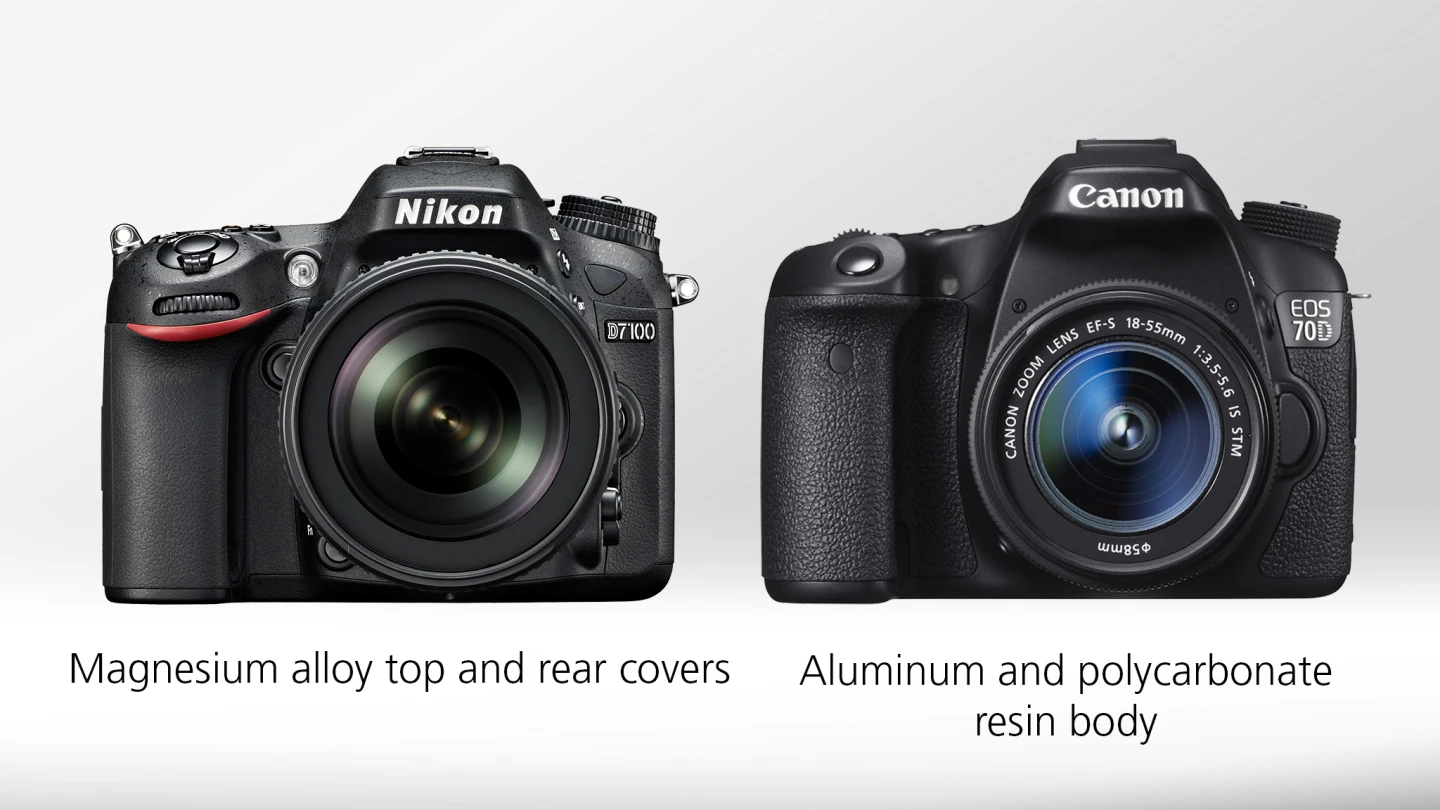 Nikon D7100 vs. Canon 70D - Build