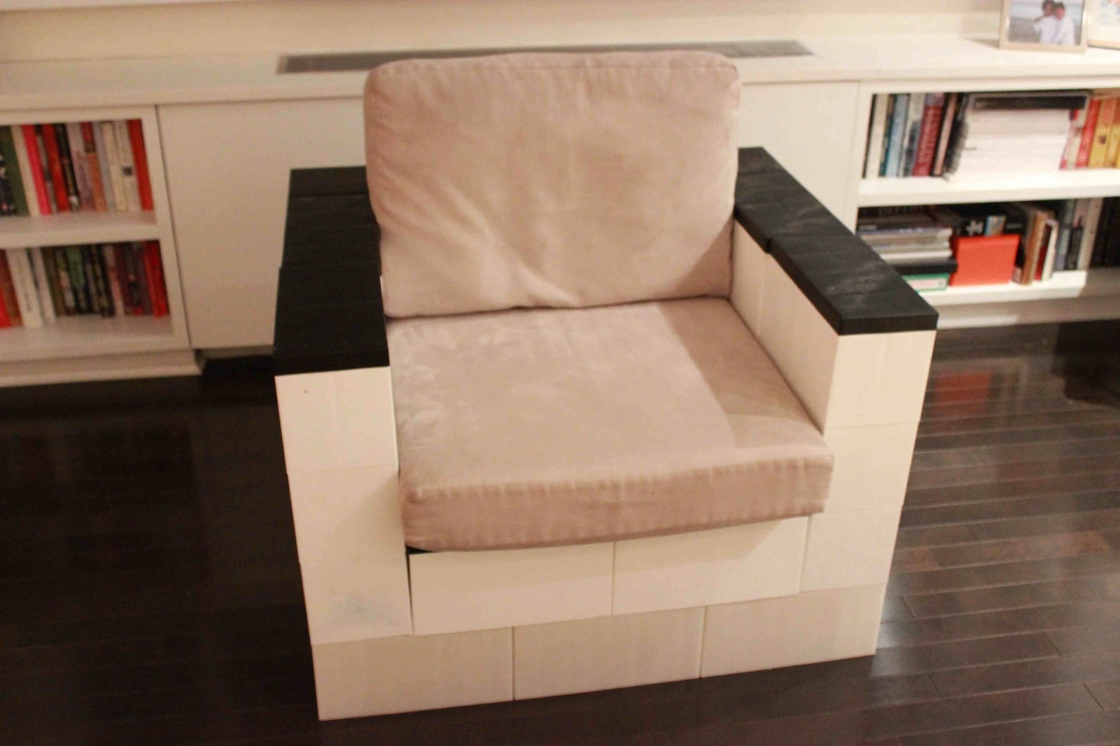 An armchair made of plastic blocks? That would be the EverBlock model