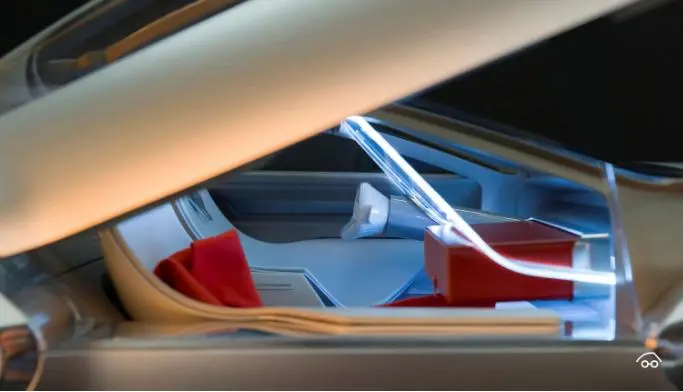 The Corbusier has a modular, simple interior