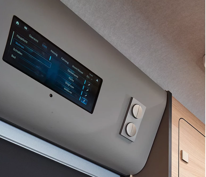 The Alphavan includes a Mercedes MBAC-based smart home-style control system