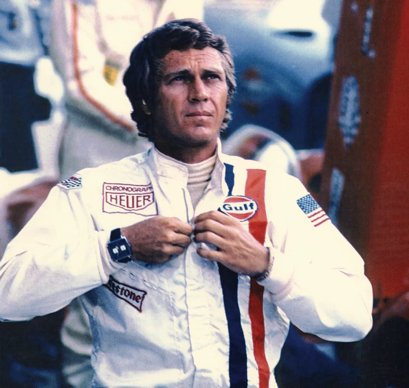 McQueen in his best known movie role as Mike Delaney in the 1971 blockbuster, "Le Mans". The racing suit McQueen is wearing sold for an astonishing US$984,000 at a Profiles in History auction.