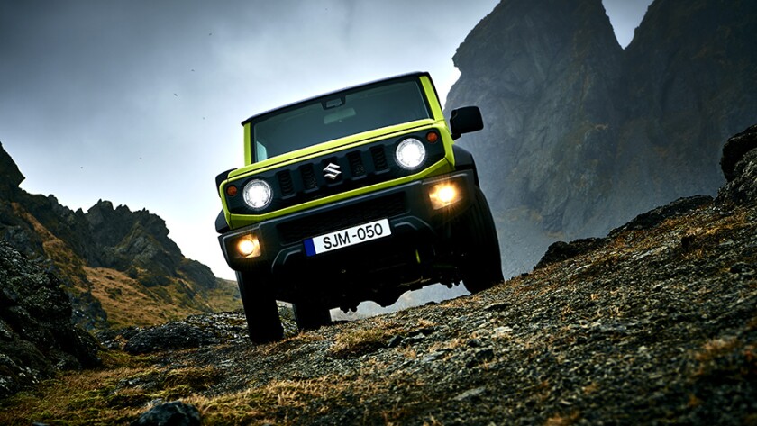 2019 Suzuki Jimny: capable of dealing with steep angles