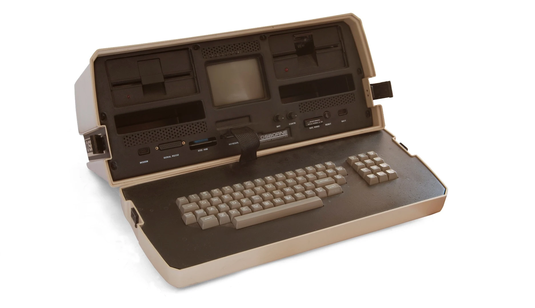 Weighing in at a hefty 23.5 lb (10.7 kg), the Osborne 1 was the world's first commercially successful laptop