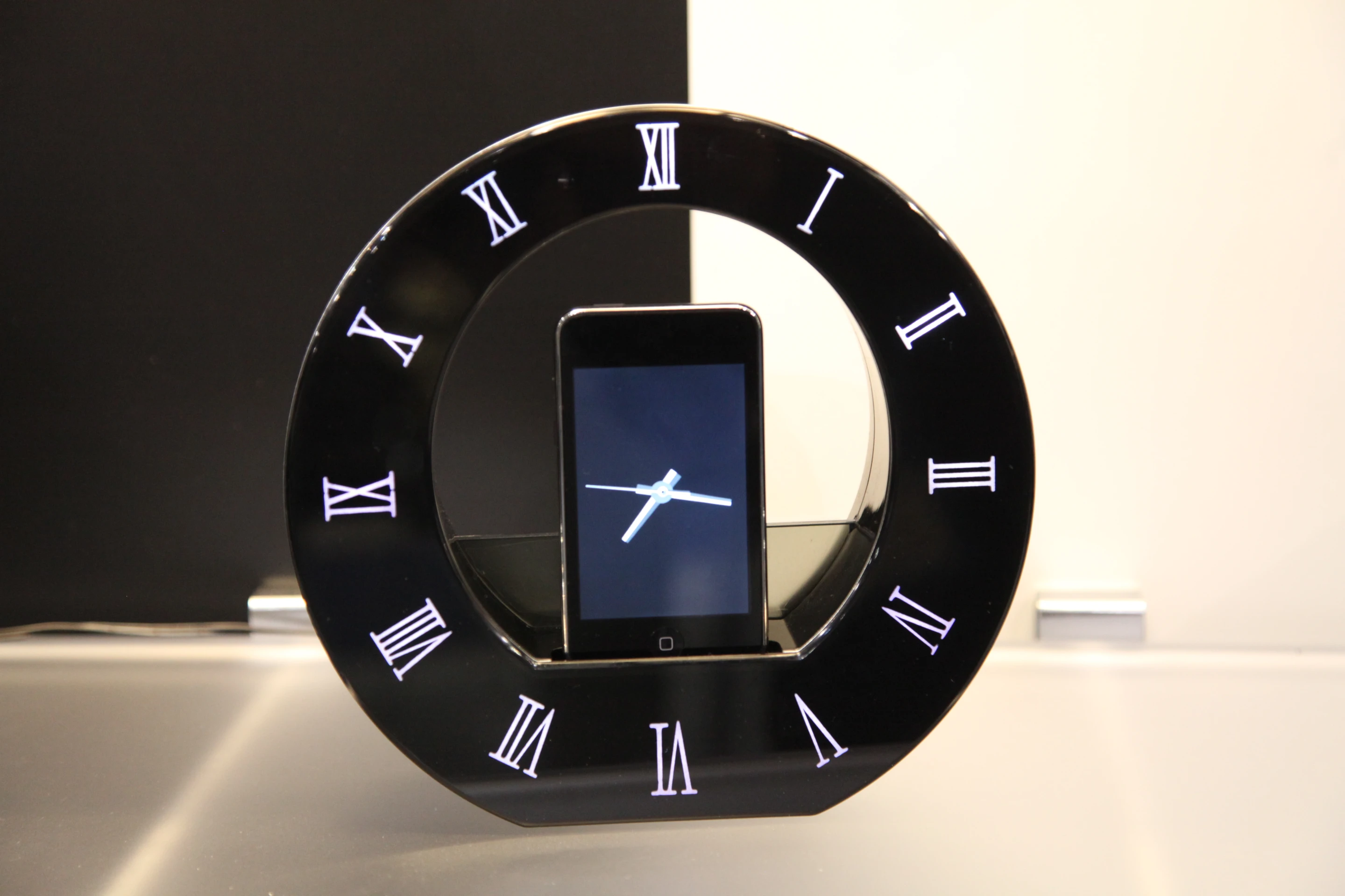 The elegant Sharper Image Roman Clock on show at this year's CES trade show
