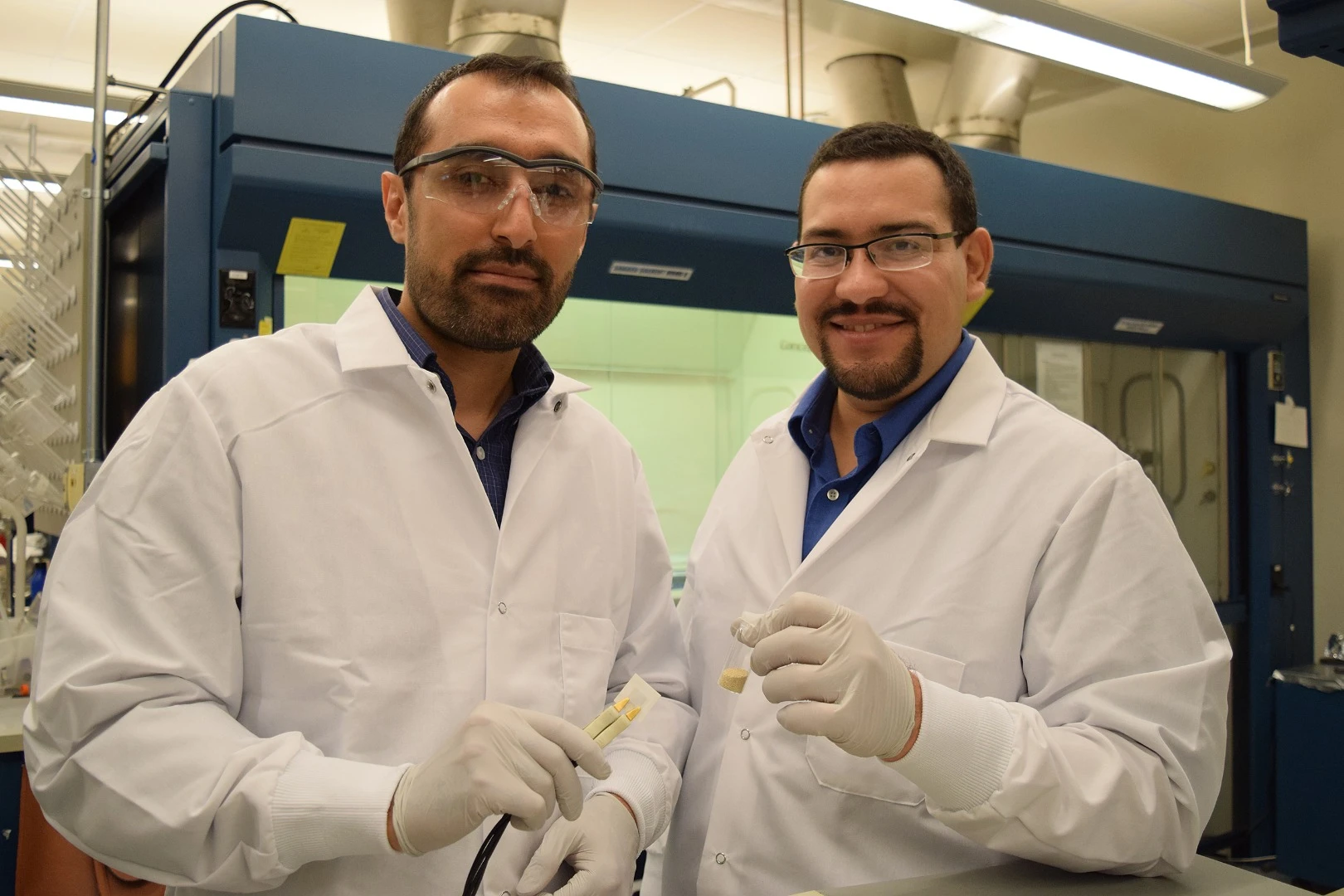 Two of the Purdue researchers on the team, Rahim Rahimi (left) and Manuel Ochoa (right)
