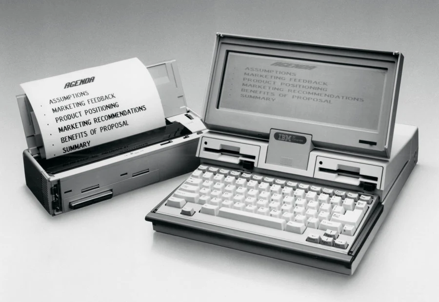 The IBM PC Convertible was the first laptop released by IBM and the first IBM computer to use a 3.5" floppy disk slot