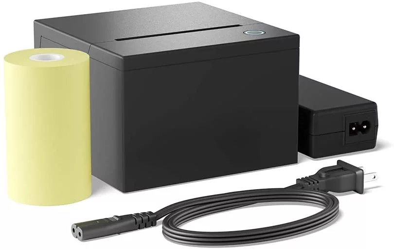 The printer measures 4.7 x 4.7 x 3.2 inches (120 x 120 x 80 mm), and should weigh about 20. 5 oz (580 g)