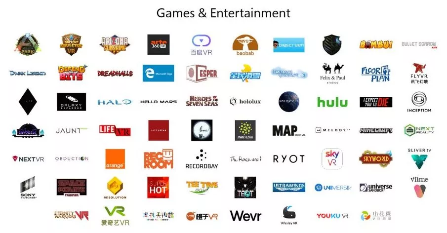 The first wave content partners for the Windows Mixed Reality platform