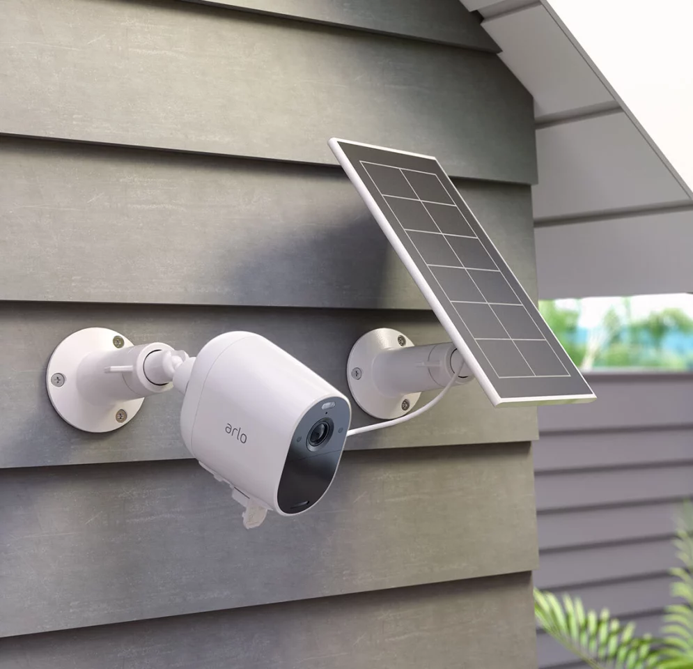 A solar panel accessory can eliminate the need to charge the camera